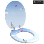 WC daska Plava 43,8 x 37,8 cm MDF ploča - 1 Pingvin Da