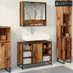 Kupaonski ormar Staro drvo 80 x 33 x 60 cm Konstruirano drvo - Staro d