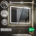 Kupaonsko ogledalo s LED osvjetljenjem 80x 60 ANTIFOG