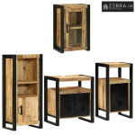 Set namještaja za kupaonicu 4 kom. Smeđa 55 x 35 x 60 cm - masivno drv