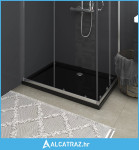 Pravokutna ABS tuš-kada crna 80 x 110 cm - NOVO