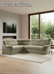 Kutna garnitura BEIGE, rastezljiva – NOVO