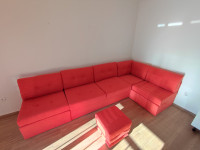 Kutna garnitura s ležajem i tabureom