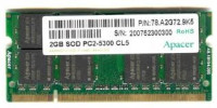 2GB Apacer SOD PC2-5300 CL5 78.A2G72.9K5 DDR2 SODIMM