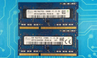 2x4GB(8GB) SKhynix PC3L-12800 HMT451S6AFR8A-PB 1600mhz DDR3L SODIMM