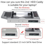 NOTEBOOK HARD DRIVE SATA CD UNIT  LADICA ZA 2.5" ČVRSTI DISK Ili SSD