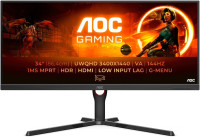 AOC Gaming U34G3XM - 34'' QHD Monitor, 144Hz, 1MS MPRT, VA, 2xHDMI, DP