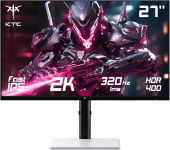 KTC Monitor 27 Incha, 320Hz, QHD, IPS 2560 x 1440, Bijeli, 144% sRGB