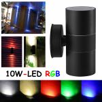 10W RGB Moderna LED Zidna Vanjska Svjetiljka Lampa Višebojna COB