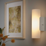 LED zidna lampa, prigušivo bijela / mliječno staklo, IKEA HAVSDUN