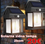 SOLARNA ZIDNA LAMPA - 2 KOMADA - NOVO!
