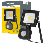 20W zunanji LED reflektor črn 6500K IP44 s senzorjem gibanja