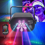 Laserski projektor s 8 rupa / 120 uzoraka RGB Party Disco + daljinski