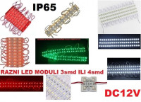 RAZNI LED MODULI 3smd ILI 4smd CRVENI, ZELENI, BIJELI ILI TOPLO BIJELI