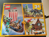 Lego creator Vikinški brod s Midgard Zmijom 3u1 31132