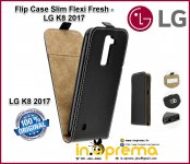 LG K8 2017 MASKA LGK8 2017 MASKICA LG K8 2017 FUTROLA, FLIP CRNA !
