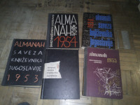 Almanah saveza književnika Jugoslavije 1953-1957. komplet