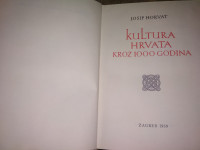 Horvat Josip: Kultura Hrvata kroz 1000 godina