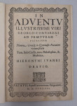 In adventu illustrissimi viri Georgii Contrareni ad praeturam Patavina
