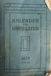 Kalender für Israeliten für das Jahr 5679 - 1918/1919