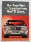 ORIGINAL PROSPEKT FIAT 131 SPORT 2000, iz 6/1978. godine BROCHURE