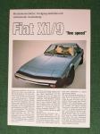 ORIGINALNI PROSPEKT FIAT X 1/9, iz 12/1978. godine, BROCHURE