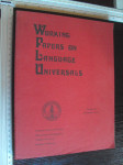 WORKING PAPERS ON LANGUAGE UNIVERSALS