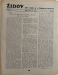 Židov: Kulturni i literarni prilog broj 8/ 1937