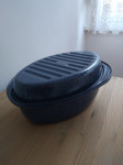 Pekač s poklopcem emajlirani