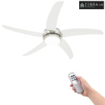 Ukrasni stropni ventilator sa svjetlom 128 cm bijeli - Bijela 128 cm s