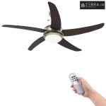 Ukrasni stropni ventilator sa svjetlom 128 cm smeđi - Smeđa 128 cm s 5