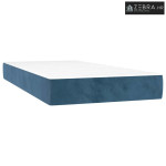 Madrac s oprugama srednje tvrdoće tamnoplavi 90x220x20 cm baršunasti -