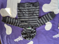 Prugasta majica na kopčanje s kapuljačom 74