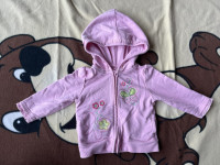 Roza majica s kapuljačom leptir 6 mjeseci