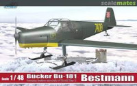 Maketa 1/48 Bücker Bü-181 Bestmann sa hrvatskim oznakama