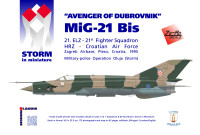 Maketa aviona - „OSVETNIK DUBROVNIKA" - MiG-21 bis 1/72