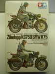 Maketa TAMIYA-ZUNDAPP KS750 + BMW R75 1:35 skala