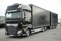 DAF XF 480 / ZESTAW TANDEM 120 M3 / PRZEJAZDOWY / I-PARK COOL / 7,7