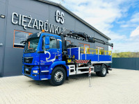 MAN MAN TGM 18.250 skrzyniowy z HDS / żuraw z pilotem oraz chwytakie