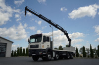 MAN TGA 35.360 / 8x4 PLATFORM + HIAB 166 D-4 HDS / MAX. LIFTING CAPA