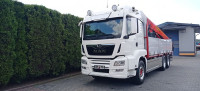 MAN TGS 33.500 6x4 Flatbed Truck with PALFINGER PK 23002 SH Crane +