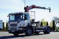 Scania P 250 / 4X2 / SIŁOWNIK DO WYWROTU /  + HDS HMF 635 K2 /  MAX WY
