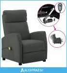 Električna masažna fotelja od umjetne kože siva - NOVO