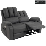 Električna sofa za 2 osobe s funkcijom masaže i grijanja, 2 daljinska