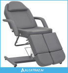 Kozmetička stolica od umjetne kože siva 180 x 62 x 78 cm - NOVO