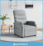 Masažna fotelja od tkanine svjetlosiva - NOVO