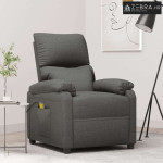 Masažna fotelja od tkanine tamnosiva - Tamno siva 1 1