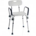 Stolica za tuširanje s naslonom i rukohvatima - Medical Direct