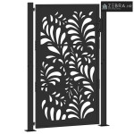 Dvorišna vrata - Vrtna vrata crna 100x150 cm čelični valoviti dizajn -