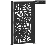 Dvorišna vrata - Vrtna vrata crna 100x175 cm čelični valoviti dizajn -
